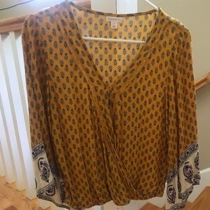 Yellow Patterned Top
